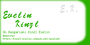 evelin kinzl business card